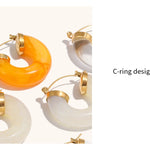 Acrylic Round Tube Hoop Earrings – Lightweight Hypoallergenic Earrings | Ezra Gems