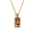Tarot Card Pendant Necklace – Waterproof 18K Gold Plated Necklace | Ezra Gems