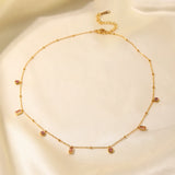 Pink Stone Pendant Necklace and Bracelet Set