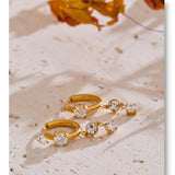 Shiny CZ Drop Earrings