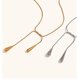 Waterdrop Pendant Chain Necklace