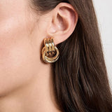 Wrap Knot Gold/Two-Tone Earrings