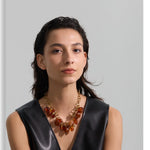 Amber Resin Bead Charm Necklace – Waterproof 18K Gold Plated Necklace | Ezra Gems