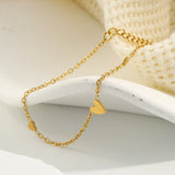 Mini Heart Chain Bracelet – Waterproof 18K Gold Plated Bracelet | Ezra Gems