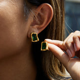 Zircon Square Stud Earrings