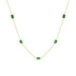 Emerald Green Stone Necklace and Bracelet Set