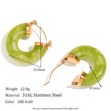 Acrylic Round Tube Hoop Earrings