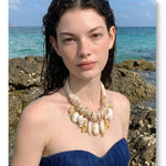 Braided Rope Resin Portrait Charm Necklace – Waterproof 18K Gold Plated Necklace | Ezra Gems