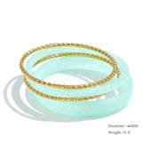 3-Circle Resin Bangle Set