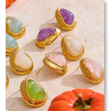 Candy Color Resin Heart Stud Earrings