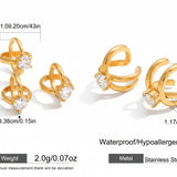 Cubic Zirconia Clip Earrings