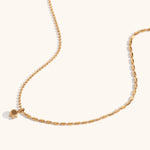 Asymmetric Bead Zircon Pendant Necklace – Waterproof 18K Gold Plated Necklace | Ezra Gems