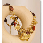 Resin Bead Sun Charm Necklace – Waterproof 18K Gold Plated Necklace | Ezra Gems