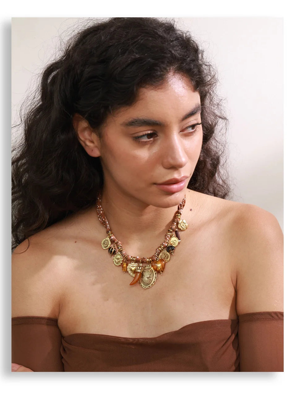 Resin Heart Flower Braided Cord Necklace – Waterproof 18K Gold Plated Necklace | Ezra Gems