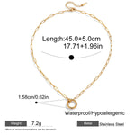 Circle Cross Pendant Necklace – Waterproof 18K Gold Plated Necklace | Ezra Gems