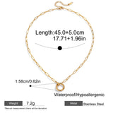 Circle Cross Pendant Necklace – Waterproof 18K Gold Plated Necklace | Ezra Gems