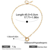 Circle Cross Pendant Necklace – Waterproof 18K Gold Plated Necklace | Ezra Gems