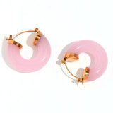 Acrylic Round Tube Hoop Earrings