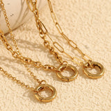 DIY O-Spring Buckle Chain Necklace – Waterproof 18K Gold Plated Necklace | Ezra Gems