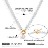 Natural Stone Bead Pendant Necklace
