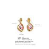 Acrylic Flower & Bird Drop Earrings