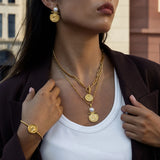 Pearl Cameo Portrait Necklace – Waterproof 18K Gold Plated Necklace | Ezra Gems