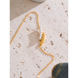 Pearl Leaf Pendant Necklace