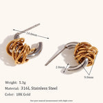 Mini Wrap Line C Hoop Earrings – Waterproof 18K Gold Plated Earrings | Ezra Gems