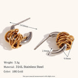 Mini Wrap Line C Hoop Earrings – Waterproof 18K Gold Plated Earrings | Ezra Gems