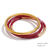 3-Circle Resin Bangle Set