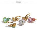 Crystal Candy Stud Earrings – Waterproof 18K Gold Plated Earrings | Ezra Gems