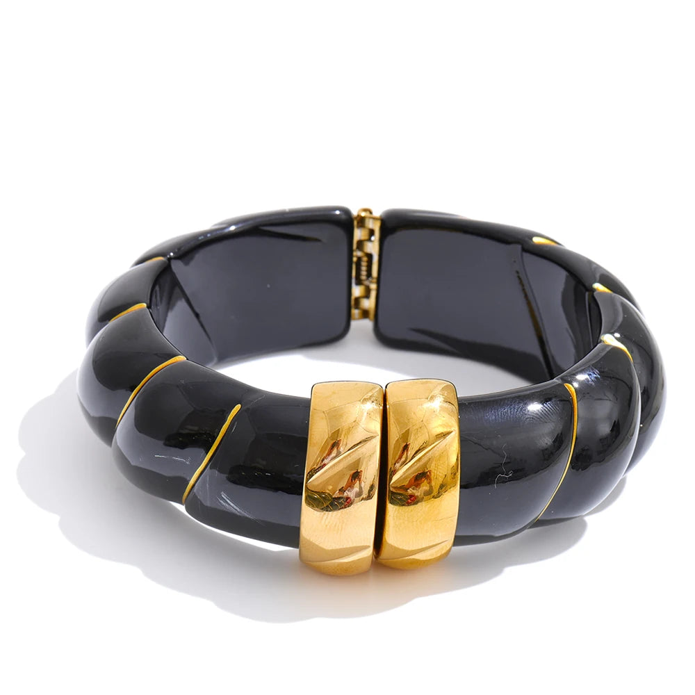 Resin Wide Statement Bangle