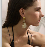 Ocean Resin Shell Conch Drop Earrings – Waterproof 18K Gold Plated Earrings | Ezra Gems