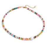 Natural Handmade Bead Chain Necklace