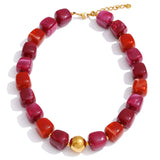 Acrylic Square Beads Chain Necklace