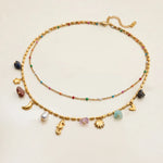 Seahorse Layered Ocean Necklace – Waterproof 18K Gold Plated Necklace | Ezra Gems