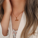Minimalist T-Bar Pendant Necklace – Waterproof 18K Gold Plated Necklace | Ezra Gems