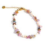 Stone & Pearl Resin Bead Bracelet