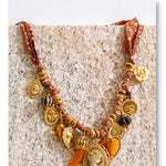 Resin Heart Flower Braided Cord Necklace – Waterproof 18K Gold Plated Necklace | Ezra Gems