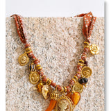 Resin Heart Flower Braided Cord Necklace – Waterproof 18K Gold Plated Necklace | Ezra Gems