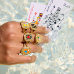 Statement Heart Enamel Ring - Rings