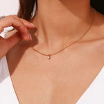 Asymmetric Bead Zircon Pendant Necklace – Waterproof 18K Gold Plated Necklace | Ezra Gems