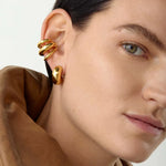 Three Layer Ear Clip Earrings – Waterproof 18K Gold Plated Earrings | Ezra Gems