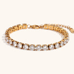 AAA Zircon Tennis Jewelry – Waterproof 18K Gold Plated Necklace and Bracelet | Ezra Gems