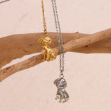 3D Puppy Heart Zircon Necklace – Waterproof 18K Gold Plated Necklace | Ezra Gems