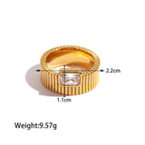 Zircon Shell Chubby Dome Ring