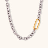 Punk Paperclip O-Chain Necklace – Waterproof 18K Gold Plated Necklace | Ezra Gems