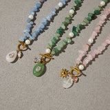 Resin Zircon Pendant Necklace