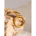 Double Layer Zircon Inlaid Ring – Waterproof 18K Gold Plated Ring | Ezra Gems