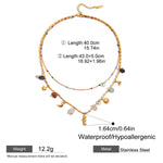 Seahorse Layered Ocean Necklace – Waterproof 18K Gold Plated Necklace | Ezra Gems